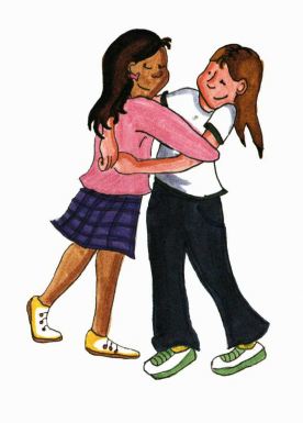 Plain Old Kate girls hugging