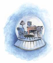 The Eight Snow Globes a beautiful snow globe