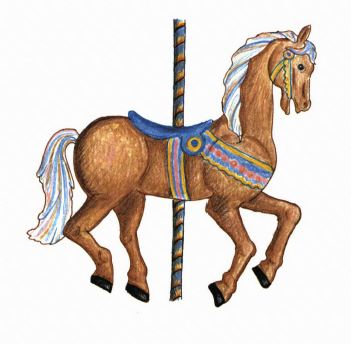 Saturdays painted horses