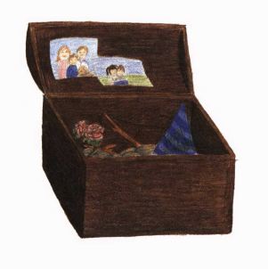 Cedar Wood and Rose wooden chest