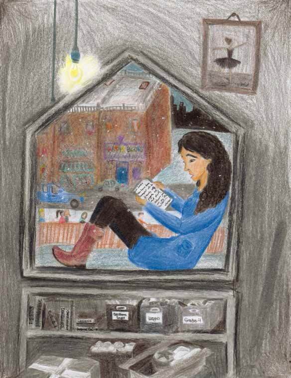 Drifting reading a letter