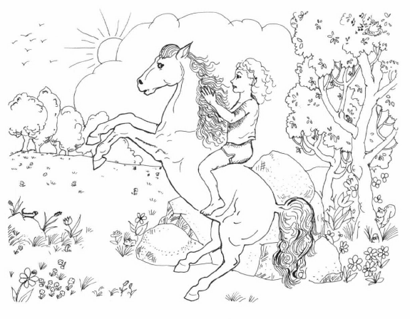 Princess and the Island Stallion horse on two legs