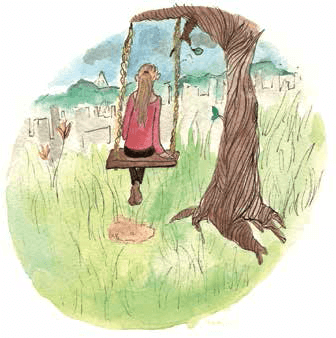 A Little Bit of Home Girl on Swing