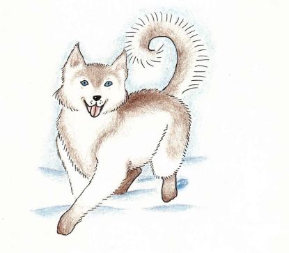 A Christmas Wish a white dog