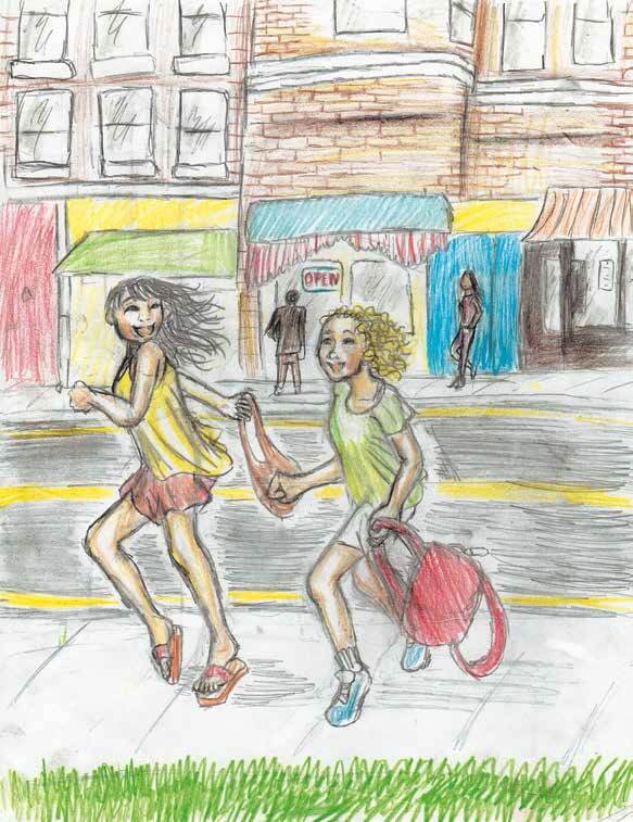 Free walking down the street