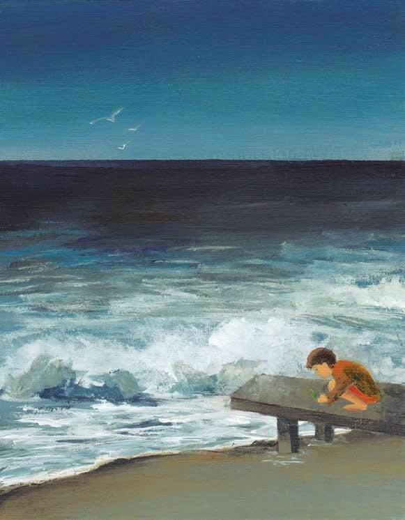 Spring sitting on the pier