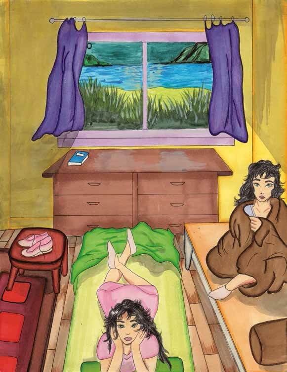 The Voice of the Seal sisters inside the room
