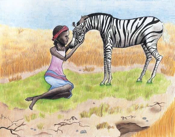 Zitza a girl and a zebra