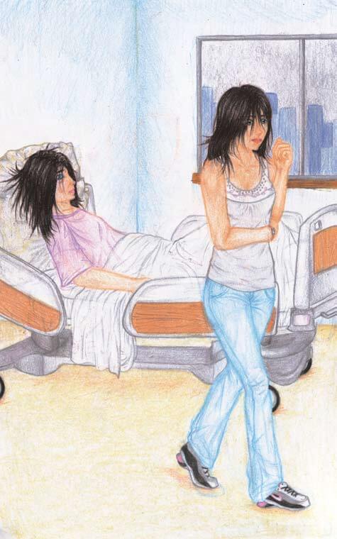 A Different Kind of Light in the hospital bed