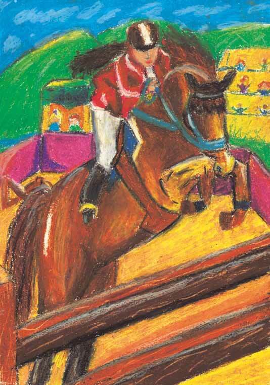 Another Way to Win riding a horse