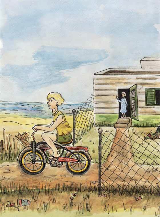 Stranger riding a bike