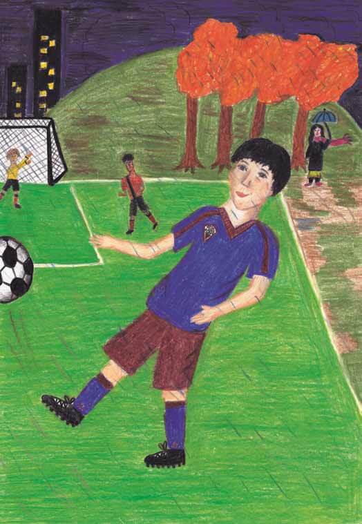 A Night for Soccer playing soccer