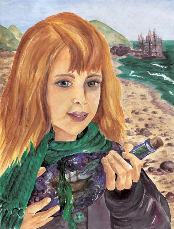 The Ship in a Bottle girl finding a bottle