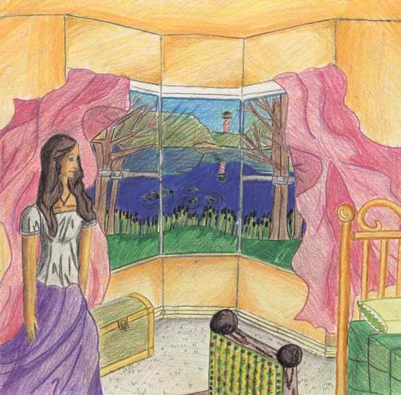 Wisconsin admiring her room