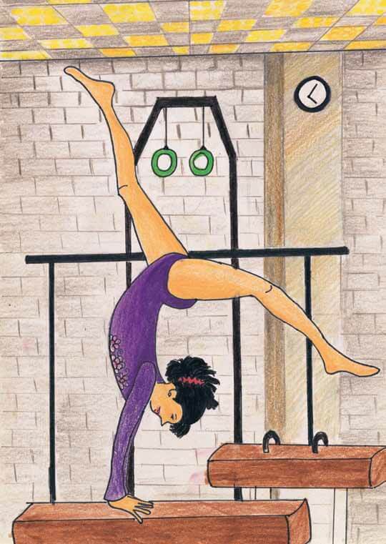 Falling Trees and Riddles girl doing gymnastics