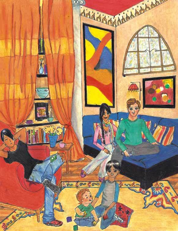 Love—A Cursed Blessing hanging with new family