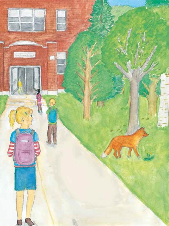 To Follow a Fox girl saw a fox walking