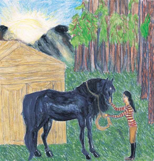 Ghost Horse girl meeting a horse
