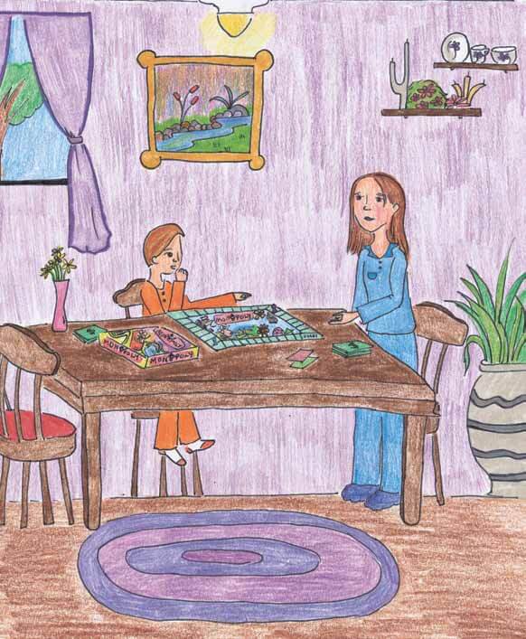 Stay with Me playing a board game