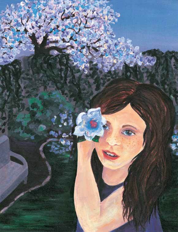 Simple Treasures girl with flowers
