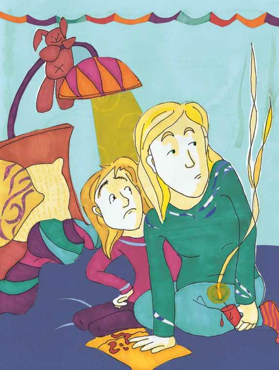 Sisters using a candle