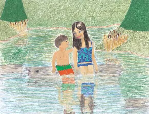 A Special Kind of Family siblings swimming