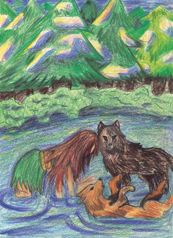 Arcadia, the Adventurous Wolf Girl a girl with wolves