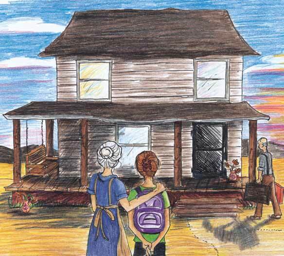 From Dust to Dreams looking at a house