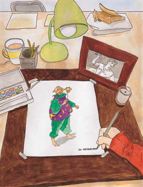 The Unfinished Jester finishing a painting