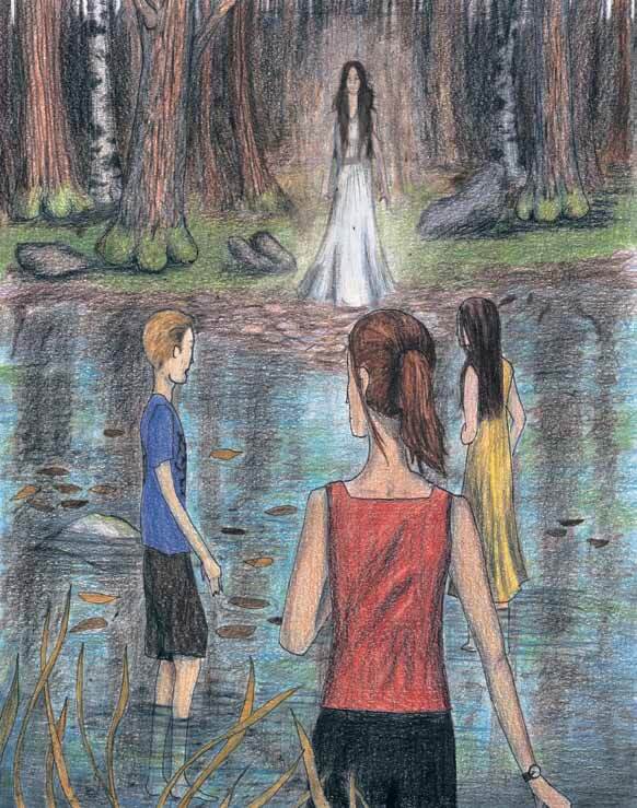 River God seeing a lady in white