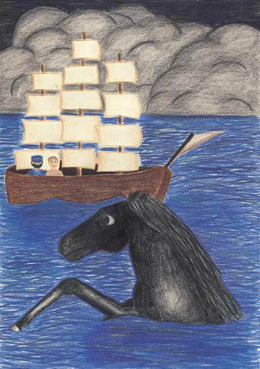 Tear Drop’s Legacy horse in the water