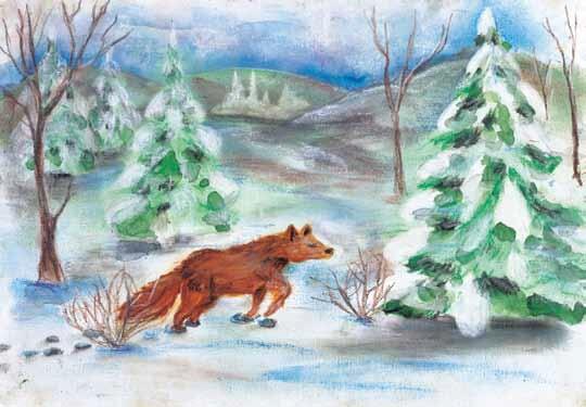 Cry of the Wild Heart fox is enjoying the snow