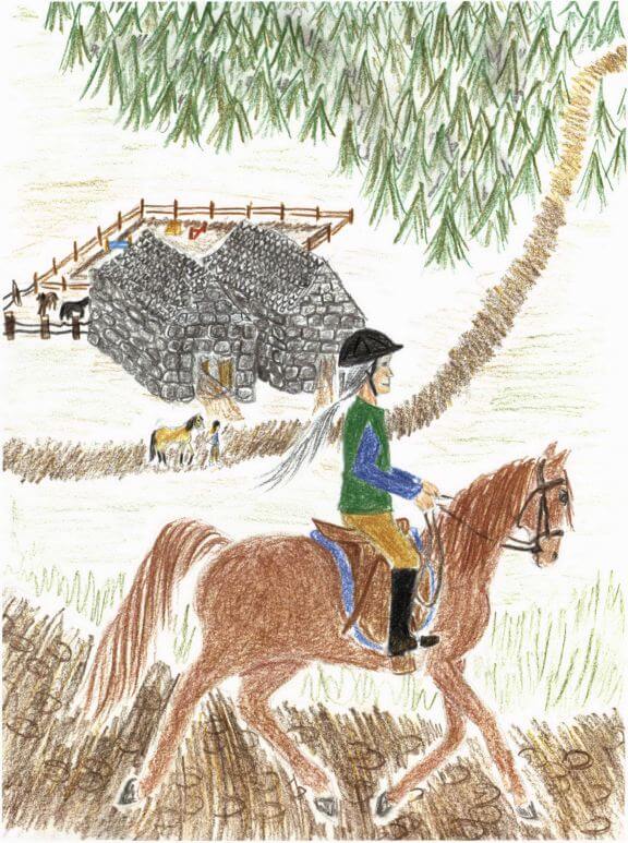 Isabelle riding a horse
