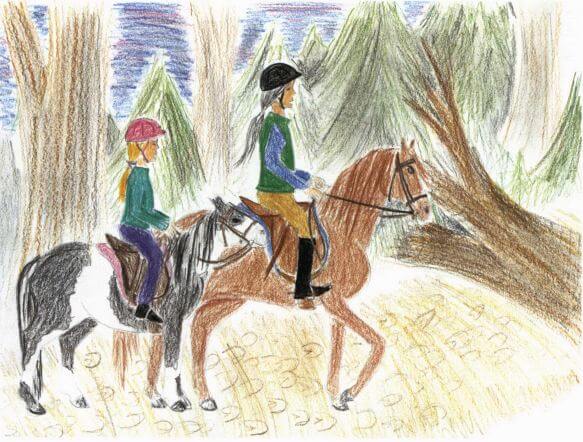 Isabelle riding horses