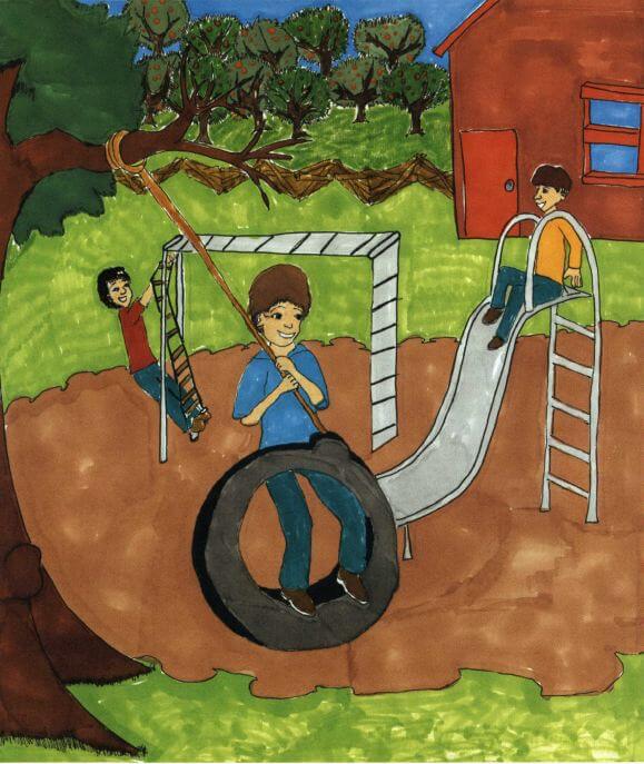 My Friend, Luis Manuel children on the playground