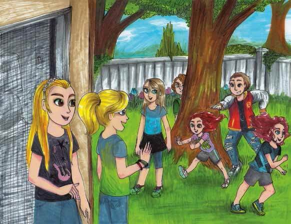 Join the Fun children playing in the yard