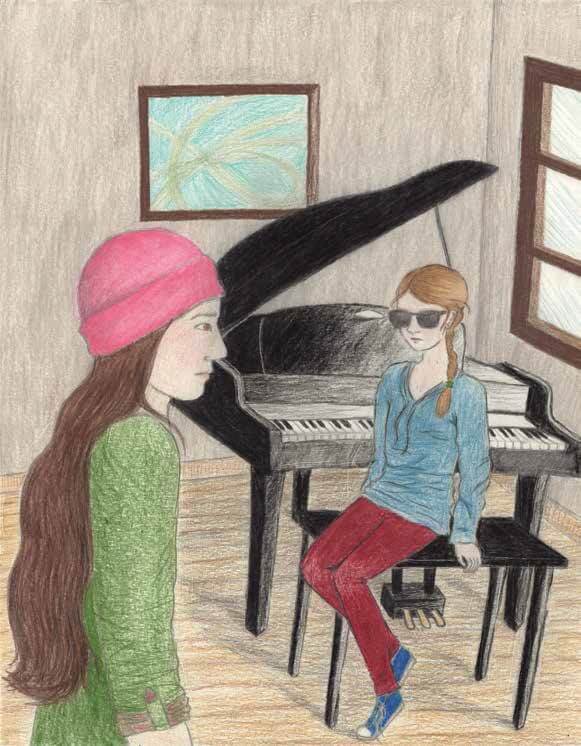 The Girl Next Door teaching piano