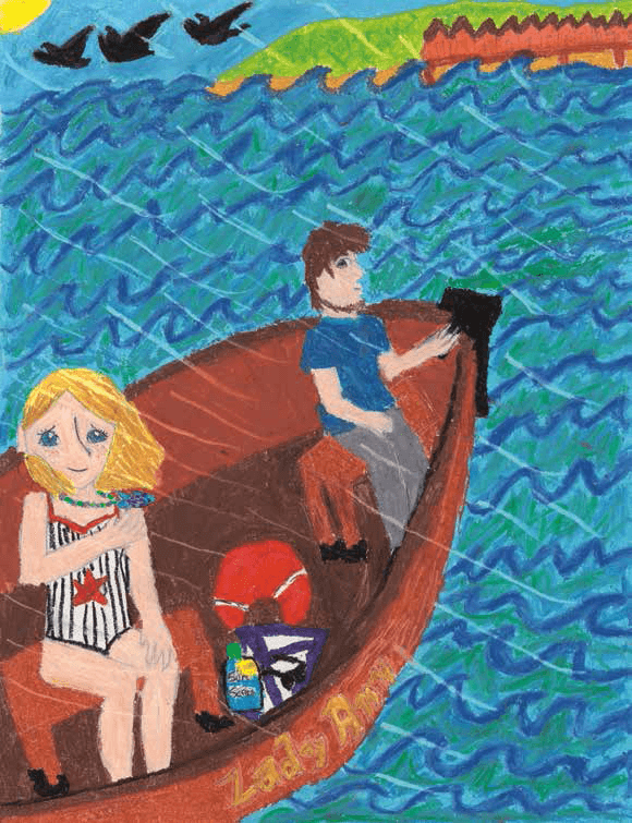 Ria Fish in a boat
