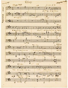 Manuscript of Lilian by Benjamin Britten, 1929, young composer.