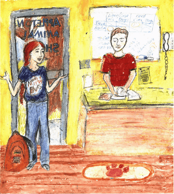 Music from the Heart inside a pet shelter