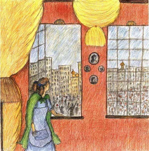 the last red flag girl staring out the window