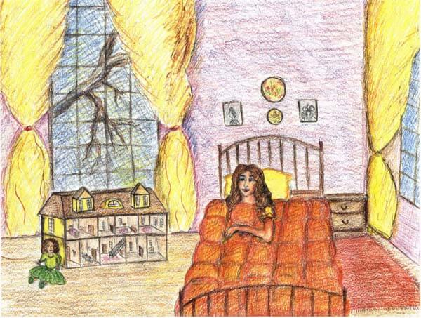 the last red flag girl with her dollhouse