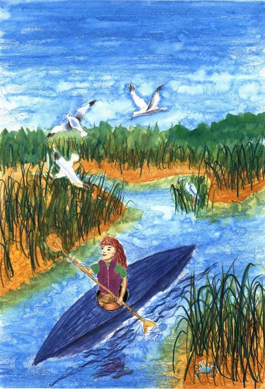 persistence girl on a kayak