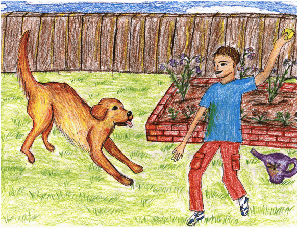 A Day with My Dog boy and dog playing
