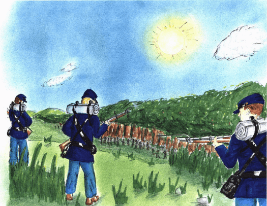 The Great Chessboard soldiers marching