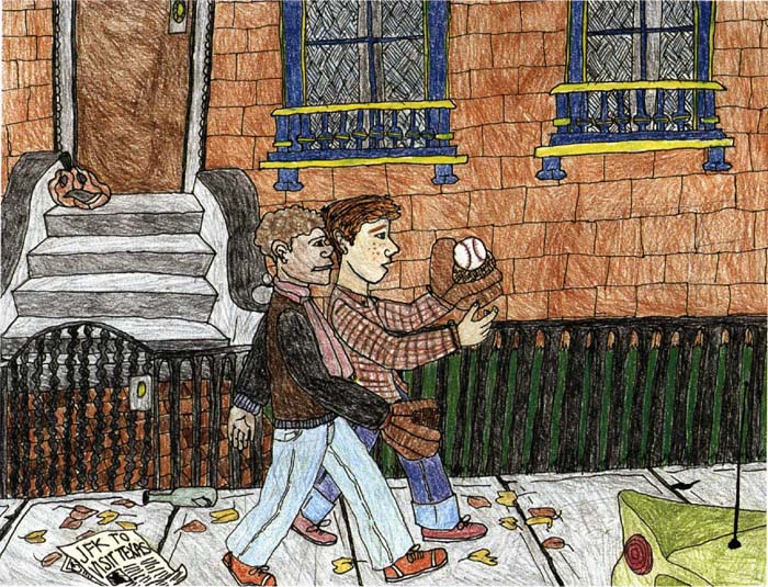 in a moment it was no more 1963 two kids walking with baseball