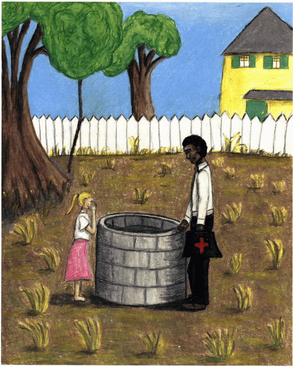 The Color of Honor looking at the well