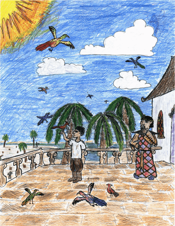 A Bird's Prophecy surrounded bu birds