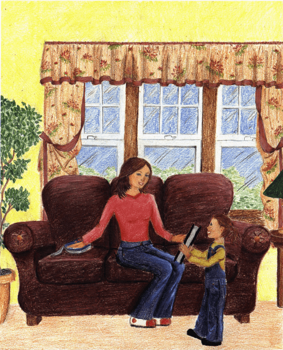 My Last Summer's Night woman and daughter in the living room