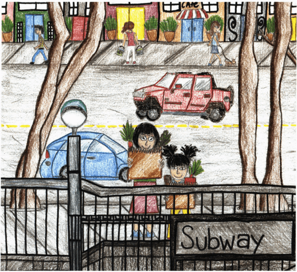 A Story to Tell girl and grandma in the subway
